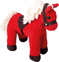 Bino Corduroy Horse with Sound, Red