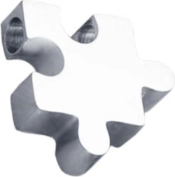Small stainless steel puzzle pendant