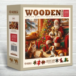 Medinės dėlionės Wooden City „Santa ir draugai“ – 1010 detalių