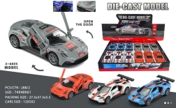 Metalinis žaislinis automobilis su atgaliniu įtempimu 12 cm