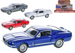 Metalinis automobilio modelis Ford Shelby GT500 1967 1:38 su atidaromomis durimis ir „pull-back“ mechanizmu