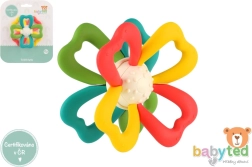 Teether flower made of silicone and plastic 9.5 × 5 cm