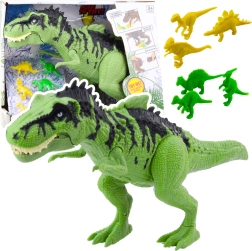 Dinozaurų žaislų rinkinys su garsu ir mini figūrėlėmis