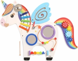 Viga medinė sieninė sensorinė lenta vienaragis FSC Montessori