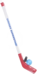 Plastikinių ledo ritulio lazdų rinkinys 75 cm su kamuoliuku ir rituliu tinklelyje – 1 vnt.