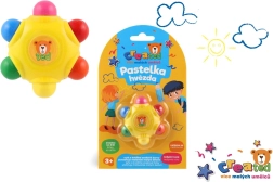 Žvaigždės formos vaškinė kreidelė su 6 spalvomis