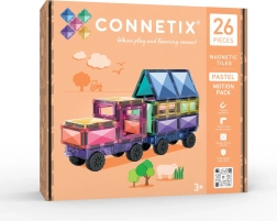 Connetix pastelinės spalvos rinkinys su judančiomis detalėmis, 26 dalys