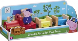Medinis traukinukas „Peppa Pig“ su seneliu Kiaulinu