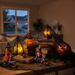 Black Textile Halloween Hanging Decoration