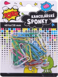 Spalvotos kanceliarinės sąvaržėlės 28 mm