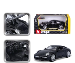 Automobilio modelis BBURAGO PORSCHE 911 Carrera S 1:24 juodas