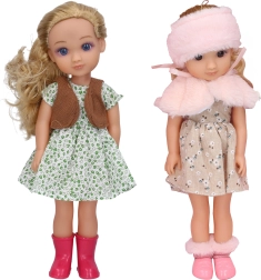 Lėlė su kailiuku ir efektais 35 cm