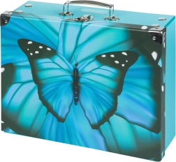 Sulankstomas mokyklinis lagaminėlis BAAGL Butterfly su metaliniais kampais
