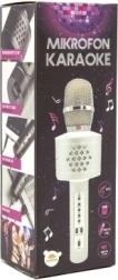 Bluetooth karaokės mikrofonas su garsu ir aido efektu – Sidabrinė