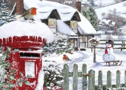 Robin Puzzle in the Snow 500 Pieces