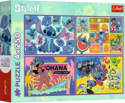 Dėlionė 4×250 dalių Lilo & Stitch
