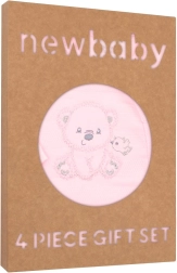 New Baby Sweet Bear Baby Gift Set, pink, 4-piece set – Pink 53584