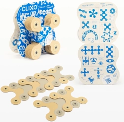 Clixo Designer smėlio ir pilka magnetinė konstravimo rinkinys, 9 vnt.