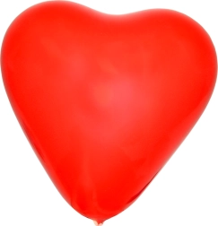Pripučiami širdelės formos balionai 26 cm – 10 vnt. rinkinys