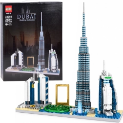 Dubajaus panoramos konstruktorius su garsiais pastatais, 3000 detalių