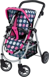 Woopie Royal lėlių vežimėlis su 4 ratais ir reguliuojama sėdyne