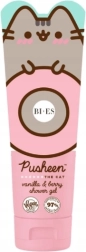 Pusheen The Cat dušo želė ir šampūnas 2 viename su vanilės ir miško uogų kvapu 240 ml
