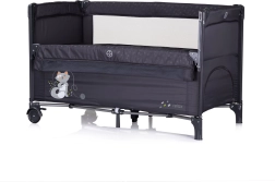 Chipolino kelioninė vaikiška lovytė Relax Anthracite