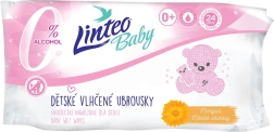 Vaikiškos drėgnos servetėlės su medetkomis LINTEO Baby 24 vnt.