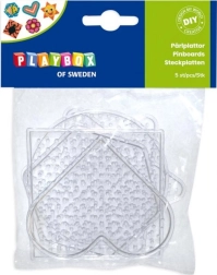 PLAYBOX padėkliukai lyginamiems karoliukams – formų rinkinys, 5 vnt.