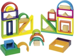 Goki Wooden Building Set Rainbow