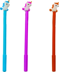 Tušinukas su vienaragiu, juodas rašalas, 0,5 mm – mišrus violetinė/oranžinė/mėlyna