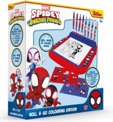 Spidey stovas su spalvinimo lapais ir spalvomis