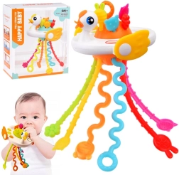 Sensorinis žaislas ir kramtukas gulbės formos kūdikiams