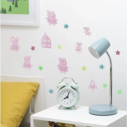 Šviečiantys sienų lipdukai Peppa Pig