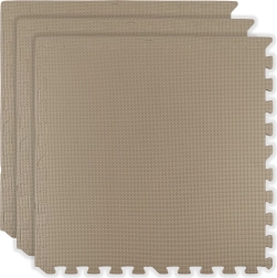 Putų grindų paklotas HUMBI 180 × 60, dideli vandeniui atsparūs dėlionės kilimėliai, saugūs vaikams, 3 vnt., šviesiai smėlio spalvos