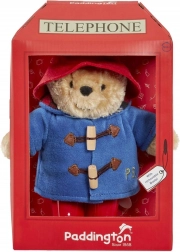Pliušinis MEŠKIUKAS PADDINGTONAS telefono būdelėje „Rainbow Designs“