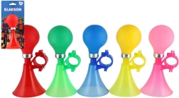 Dviračio klaksonas su guminiu balionėliu, 14 cm – kelių spalvų