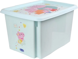 Plastikinė dėžė su dangčiu „Peppa Pig“, 30 l