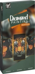Diamond Painting on Frame – Tiger Triptych 40 × 20 cm + 30 × 20 cm