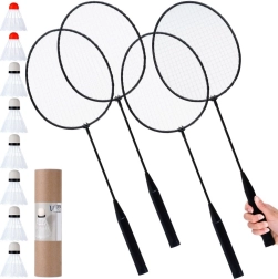Badmintono rinkinys 4 žaidėjams su 8 kamuoliukais, 61 cm