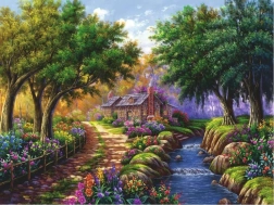 Ravensburger puzzle Riverside Cabin 1500 pieces