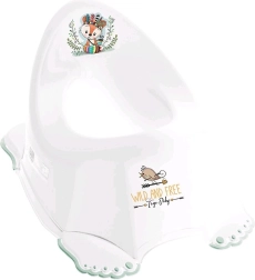 Grojantis vaikiškas naktipuodis, neslystantis, Wild & Free lapė, baltas