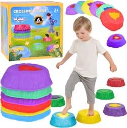 Woopie balansiniai šviečiantys akmenys sensorikai Pusiausvyros treniruotė 6 vnt.