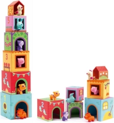 Sulankstomos kaladėlės „Gyvūnėlių nameliai“ DJECO