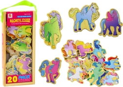 Spalvoti mediniai vienaragių magnetai