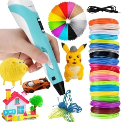 Woopie 3D rašiklis vaikams su LED ekranu – kūrybinis rinkinys