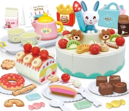 Woopie konditerija – pjaustomas gimtadienio tortas ir arbatos rinkinys, 85 dalys