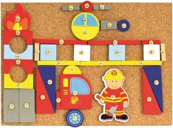 Bino Hammer Game Firefighters – Creative Cork Construction Set