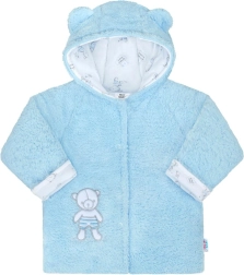 Žieminis kūdikių švarkelis su gobtuvu New Baby Nice Bear, mėlynas, dydis 68 (4–6 mėn.)