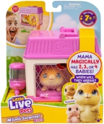 Little Live Pets Mini Mama žiurkėnas su netikėtais jaunikliais namelyje